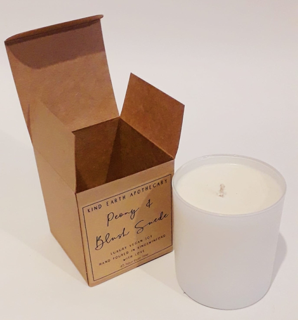 Peony and Blush Suede Candle